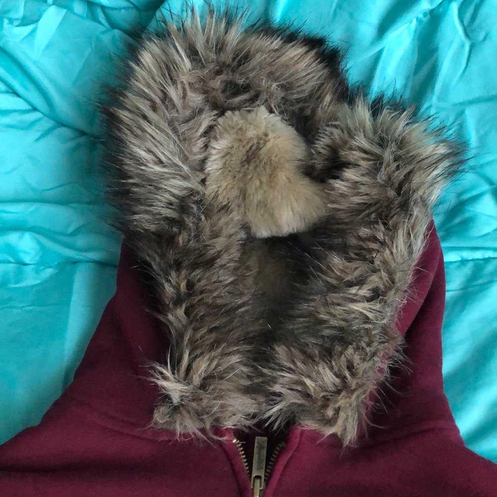 Aeropostale Zip-Up with Fur Hood! - Picture 4 of 4